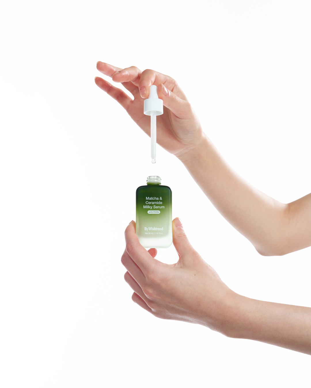 Відновлююча сироватка з матчею та церамідами By Wishtrend Matcha & Ceramide Milky Serum