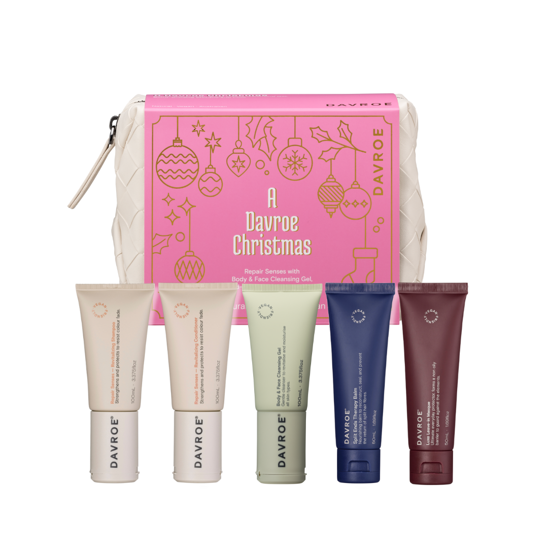 Різдвяний набір для відновлення волосся у тревел-форматі Davroe Repair Senses Travel Pack
