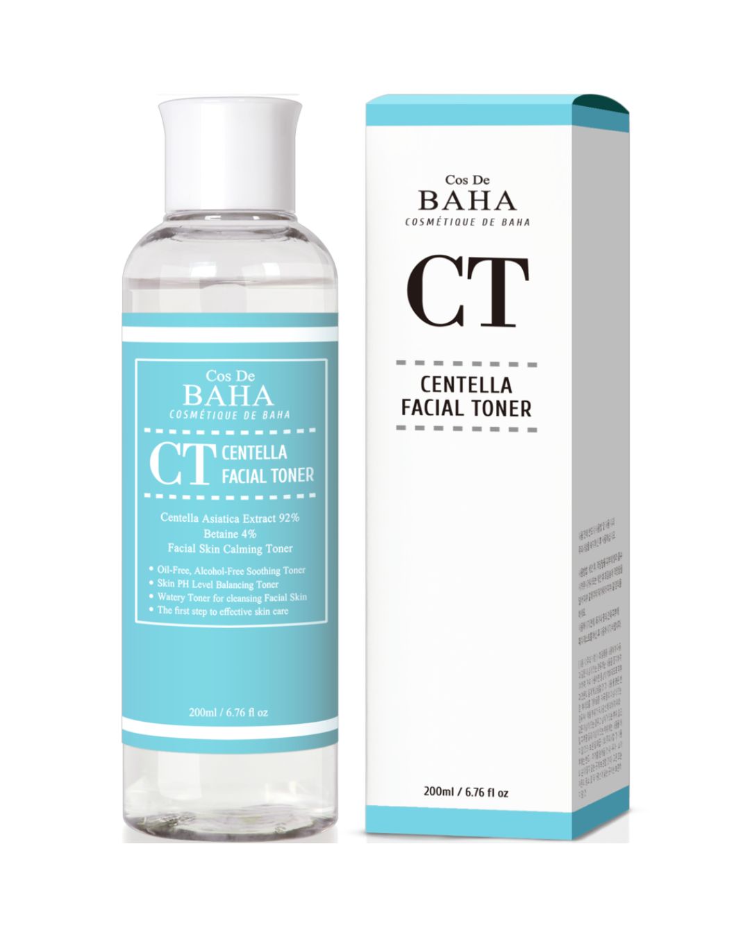 Тонер з екстрактом центели COS DE BAHA Centella Facial Toner 200 мл