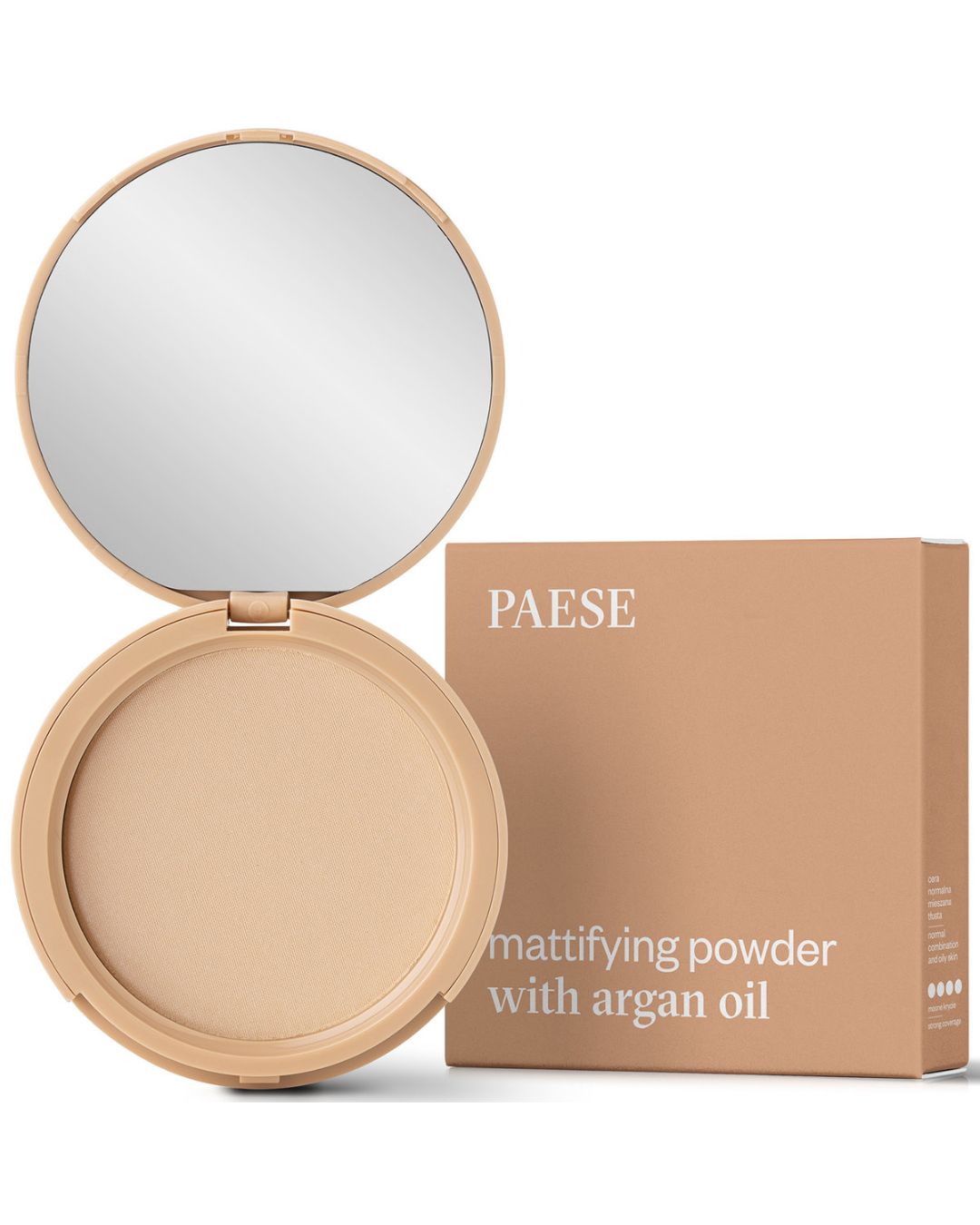 Матуюча компактна пудра з аргановою олією Mattifying powder with argan oil