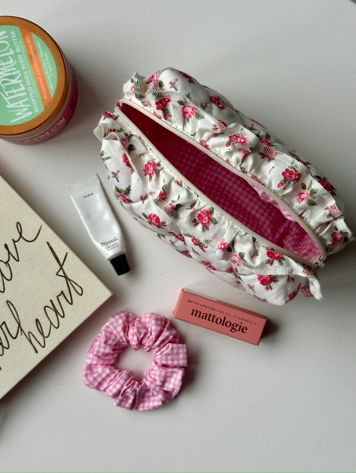 Косметичка квітчаста з рюшами Kvituchi