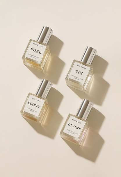 Набір мініатюр парфумів-доглядів для волосся з шимером Wow&amp;Love (4×7 мл)